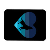 I Liebe Howling Wolves Retro Herz Magnet (Horizontal)
