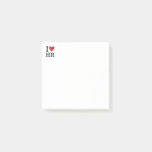 I ❤️ Liebe HR für Mitarbeiter CUSTOM Post-it Klebezettel (Vorderseite)