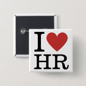 I ❤️ Liebe HR - HR-Anweisung - Schaltfläche Button (Vorne & Hinten)