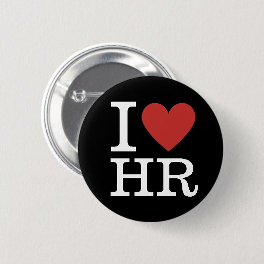 I ❤️ Liebe HR - HR-Anweisung - Schaltfläche Button (Vorne & Hinten)