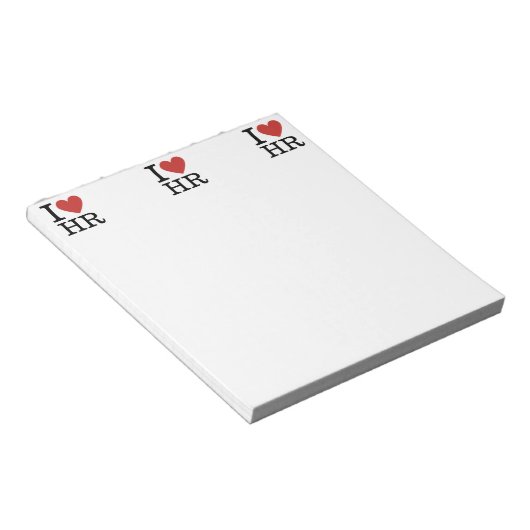 I ❤️ Liebe HR (HR-Dept.) Notizblock (angewinkelt)