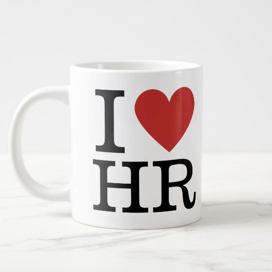 I ❤️ Liebe HR Jumbo Tasse - Für Personalabteilung (Links)
