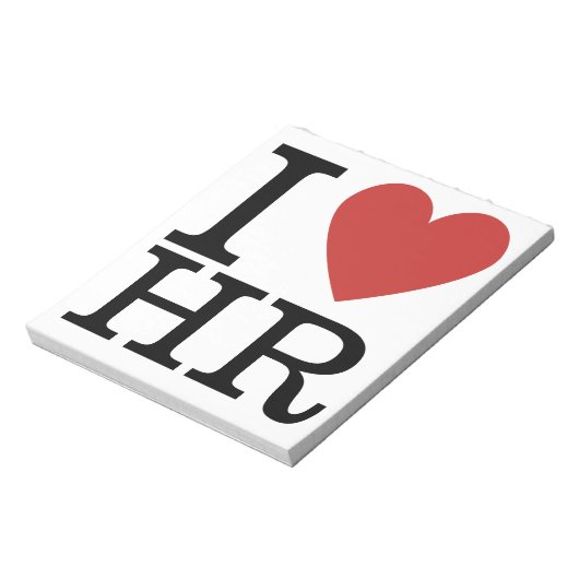 I. ❤️ Liebe HR Notepad - Personalreferat Notizblock (Rotiert)