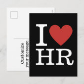 I ❤️ Liebe HR - Personalabteilung - Grußkarte Feiertagspostkarte (Vorne/Hinten)