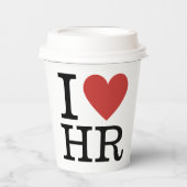 I ❤️ Liebe HR - Personalabteilung - Pappbecher (Vorderseite)