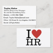 I ❤️ Liebe HR - Personalabteilung/Personal - Visitenkarte (Vorne/Hinten)