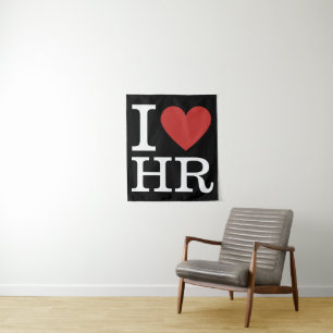 I ❤️ Liebe HR - Personalabteilung - Tapisserie Wandteppich