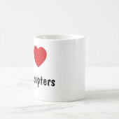 I Liebe Hubschrauber Kaffeetasse (Mittel)