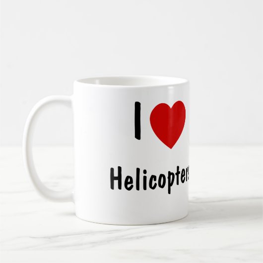 I Liebe Hubschrauber Kaffeetasse (Links)