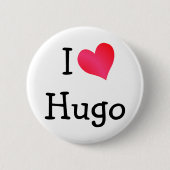 I Liebe Hugo Button (Vorderseite)