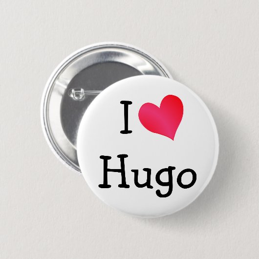 I Liebe Hugo Button (Vorne & Hinten)