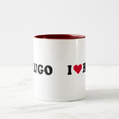 I LIEBE HUGO ZWEIFARBIGE TASSE (Mittel)