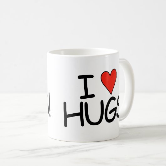 I Liebe Hugs Tasse (VorderseiteRechts)