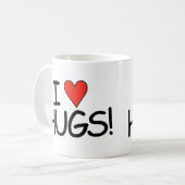 I Liebe Hugs Tasse (Vorderseite Links)