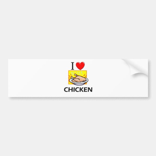 I Liebe-Huhn Autoaufkleber (Vorne)