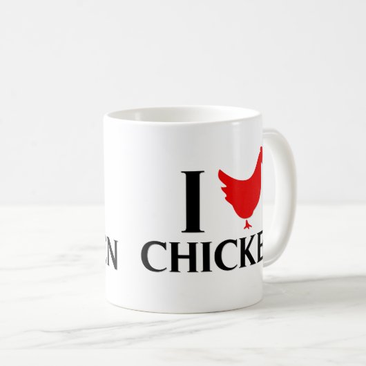 I Liebe-Huhn Kaffeetasse (VorderseiteRechts)