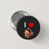I LIEBE-HUHN-KNOPF BUTTON (Vorne & Hinten)