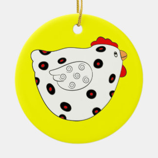 I LIEBE-HUHN-WEIHNACHTSverzierung Keramik Ornament