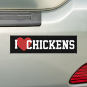 I Liebe Hühner Autoaufkleber (Auf Auto)