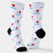 I Liebe Hühner, novelle Chicken Themed Socken (Gewinkelt)