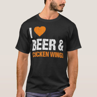 I Liebe Hühnerflügel Bierküche T-Shirt