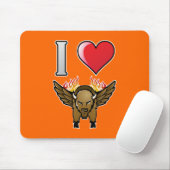I Liebe-Hühnerflügel Mousepad (Mit Mouse)