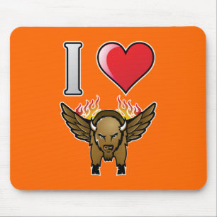 I Liebe-Hühnerflügel Mousepad