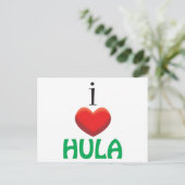 I LIEBE HULA POSTKARTE (Stehend Vorderseite)