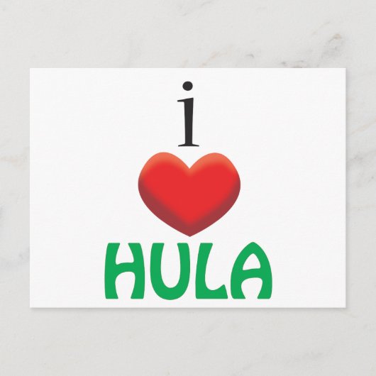 I LIEBE HULA POSTKARTE (Vorderseite)