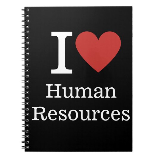 I. ❤️ Liebe Human Resources NOTEBOOK Notizblock (Vorderseite)