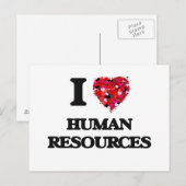 I Liebe Humanressourcen Postkarte (Vorne/Hinten)