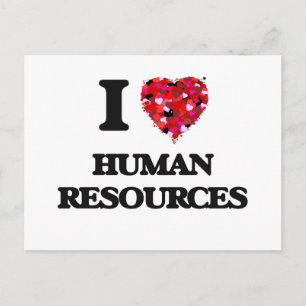 I Liebe Humanressourcen Postkarte