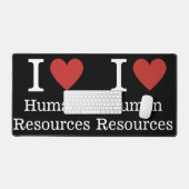 I ❤️ Liebe Humanressourcen Schreibtischunterlage (Tastatur & Maus)