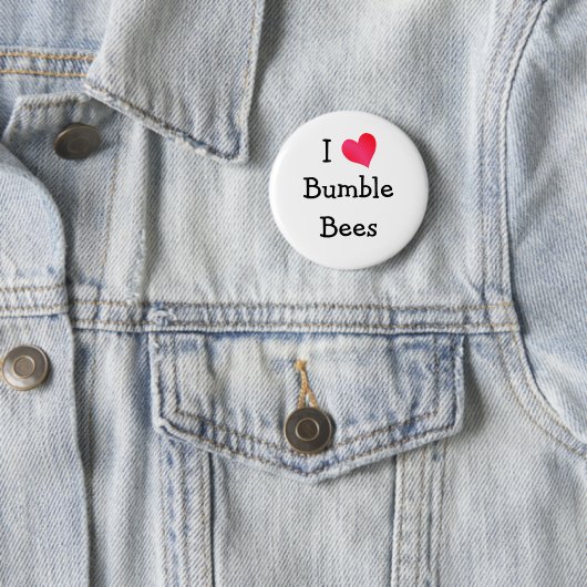 I Liebe Hummelbienen Button (Beispiel)