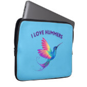 I Liebe Hummers Exotic Rainbow Hummingbird Flying Laptopschutzhülle (Vorne Rechts)