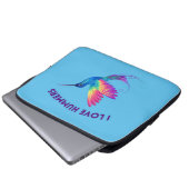 I Liebe Hummers Exotic Rainbow Hummingbird Flying Laptopschutzhülle (Vorne Knopf)
