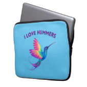 I Liebe Hummers Exotic Rainbow Hummingbird Flying Laptopschutzhülle (Vorderseite Links)