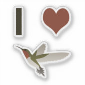 I Liebe Hummingbirds Aufkleber (Vorderseite)