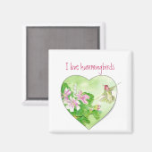 I Liebe Hummingbirds, Vogelsammlung Magnet (Vorderseite/Rückseite)