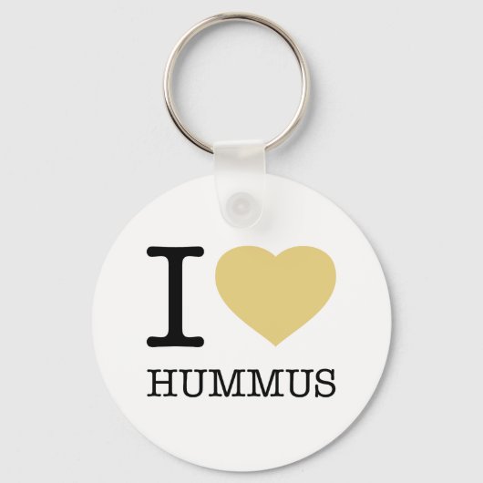 I LIEBE HUMMUS SCHLÜSSELANHÄNGER (Vorderseite)