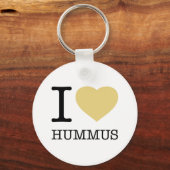 I LIEBE HUMMUS SCHLÜSSELANHÄNGER (Vorderseite)
