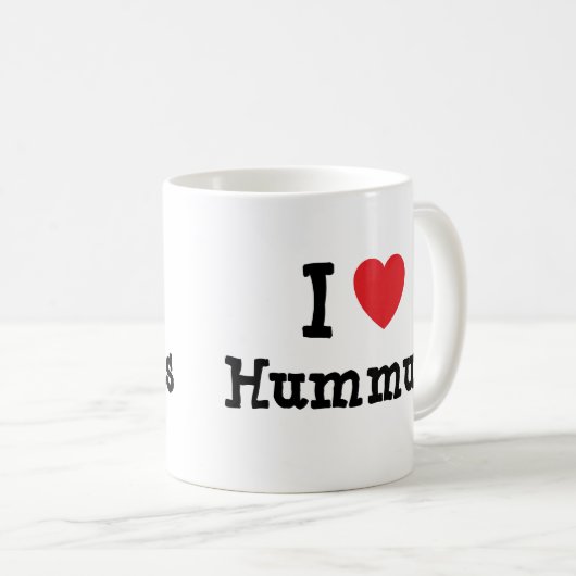 I Liebe Hummus T - Shirt Kaffeetasse (VorderseiteRechts)