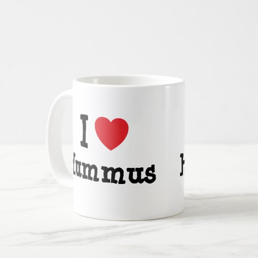I Liebe Hummus T - Shirt Kaffeetasse (Vorderseite Links)