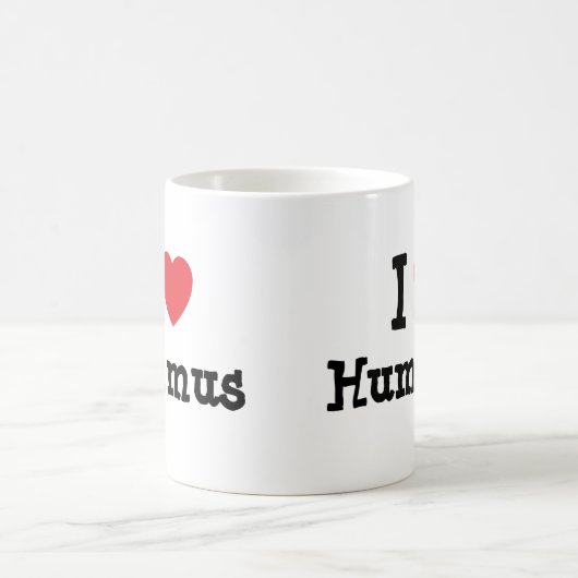 I Liebe Hummus T - Shirt Kaffeetasse (Mittel)