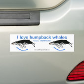 I Liebe Humpback WHALES - gefährdetes Tier - Natur Autoaufkleber (Auf Auto)