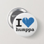 I Liebe Humppa Blau-Knopf Button (Vorne & Hinten)