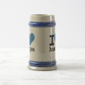I Liebe Humppa Blau Stein Bierglas (Mittel)