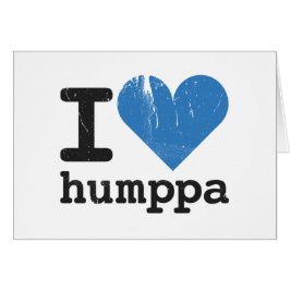I Liebe Humppa blaue faltende Karte