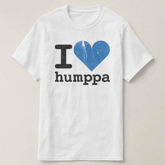 I Liebe Humppa blauer Wert-T - Shirt (Design vorne)