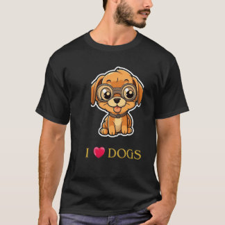 i Liebe Hund Benutzerdefiniertes Foto und Text Per T-Shirt